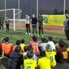 Jugadores de las categorias base de la UD Las Palmas durante una formación.-UD LAS PALMAS