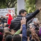 Pedro Sánchez en el inicio de su gira en Xirivella (Valencia).-MIGUEL LORENZO