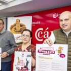 Samuel Moreno, Beatriz Martínez y Juan José Delgado presentan el concurso del Mejor Torrezno del Mundo 2023. HDS