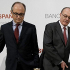 Fernando Restoy y Luis María Linde, subgobernador y gobernador del Banco de España.-