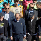 Torra, en la marcha de la AP-7, en Gerona.-DAVID BORRAT/EFE