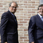 Carles Puigdemont y Quim Torra, el pasado julio, en Waterloo.-AFP / NICOLAS MAETERLINCK