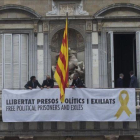 El parque de la Ciutadella (Barcelona) con lazos amarillos, el pasado 17 de enero-FERRAN NADEU