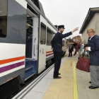 Llegada del tren machadiano a la estación de El Cañuelo.-DIEGO MAYOR