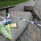 Tributo floral a las víctimas, en Londres.-AFP