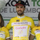 Jesús Herrada, en el podio del Tour de Luxemburgo.-TEAM COFIDIS