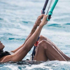 Barak Obama y Richard Branson, compiten en kitesurfing en Isla Mosquito (Islas Vírgenes).-JACK BROCKWAY