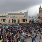 Protestas de maestros en las calles de Colombia.-EFE