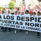 Trabajadores en la manifestación del viernes. / A. M. -