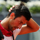 Novak Djokovic, antes de caer eliminado.-Novak Djokovic, antes de caer eliminado. / SERGIO PEREZ (REUTERS)