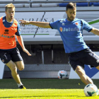 Regalón en un entrenamiento en el campo de Los Pajaritos. / V. G.-