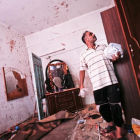 Los restos de la casa donde la palestina embarazada y su hija de 18 meses murieron por un misil israelí.-SAID KHATIB (AFP)