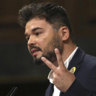 Gabriel Rufián, durante su discurso.-DAVID CASTRO