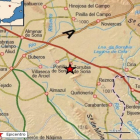 Ubicación del terremoto de Torrubia en la infografía del Instituto Geográfico Nacional. HDS