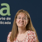 Amalia Enríquez de Salamanca en las instalaciones del Instituto Universitario de Oftalmobiología Aplicada-E.M.