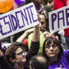 Simpatizantes de Podemos en el mitin de cierre de campaña, el 18 de diciembre, en València.-MIGUEL LORENZO