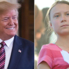 Donald Trump y Greta Thunberg.-POLARIS / CONTACTO