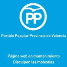 Portal web del PP de Valencia, cerrado por labores de "mantenimiento".-