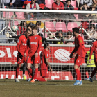 El Numancia encajaba ante el Deportivo la tercera derrota de la temporada jugando como local.-Valentín Guisande