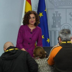 La ministra Portavoz del Gobierno, María Jesús Montero, tras la reunión del Consejo de Ministros.-DAVID CASTRO
