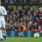 Cristiano y Messi en el Camp Nou.-