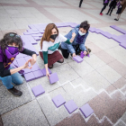 Construcción simbólica del feminismo en la plaza de las Mujeres.-GM