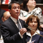 El primer ministro francés, Manuel Valls, durante la sesión de control al Gobierno en  la Asamblea.-AFP / PATRICK KOVARIK