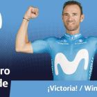 Así ha festejado el equipo Movistar la victoria de Valverde.-MOVISTAR TEAM