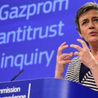 Margrethe Vestager, comisaria europa de Competencia.-Foto: AFP / EMMANUEL DUNAND