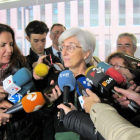 La fiscal general del Estado, María José Segarra, en la Ciutat de la Justícia de Barcelona este jueves.-EUROPA PRESS