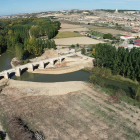 Puente de Langa de Duero durante los trabajos de rehabilitación. HDS