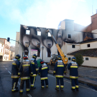 Bomberos de San Esteban en un incendio.-HDS