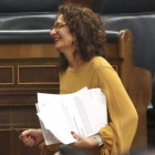 La ministra de Hacienda, María Jesús Montero, en el Congreso de los Diputados.-DAVID CASTRO