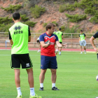 Jagoba Arrasate se dirige a sus jugadores durante un entrenamiento.-ÁLVARO MARTINEZ