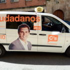 La caravana electoral de Ciudadanos a su paso por Soria.-Álvaro Martínez