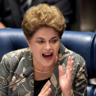 Dilma Rousseff durante su intervención en el Senado.-EVARISTO SA
