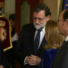 Mariano Rajoy, durante el aniversario de la Constitución, el miércoles en el Congreso.-DAVID CASTRO