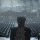 Emilia Clarke, como Daenerys, en el último episodio de Juego de tronos.-HBO