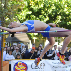 La campeona de España, Ruth Beitia, durante uno de sus saltos. / VALENTÍN GUISANDE-