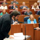 El procurador Pedro María de Palacio, durante su reciente toma de posesión en las Cortes.-Ical/EM