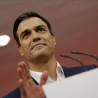 Pedro Sánchez ha declarado que se siente "fuerte" para formar un gobierno progresista.-JOSÉ LUIS ROCA