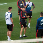 Luis Enrique Martínez dirigiendo un entrenamiento de la selección española.-EFE