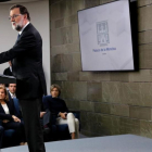 Declaración institucional de Mariano Rajoy tras la reunión extraordinaria del Consejo de ministros.-JUAN MANUEL PRATS