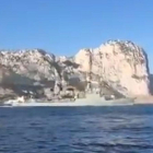 Una fragata española hace sonar el himno de España a todo volumen frente a las costas de Gibraltar-