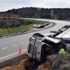 Imagen de archivo del accidente de un camión en El Temeroso. / ÁLVARO MARTÍNEZ-