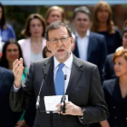 El líder del PP, Mariano Rajoy, en el acto de presentación de candidatos del partido conservador a las elecciones generales.-David Castro
