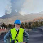 Eduardo Martinez de Pisón en el volcán de La Palma