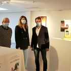 Jesús Bárez, Laura Benítez y Enrique Jiménez en la presentación del proyecto, ayer, en la galería CortabitArte.