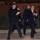 Los exconsellers Raül Romeva, Carles Mundó, Jordi Turull y Josep Rull salen de la prisión de Estremera-/ PIERRE-PHILIPPE MARCOU (AFP)