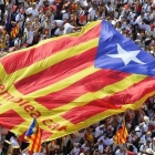 Estelada de la ANC en la manifestación independentista de la Diada del 2015, en Barcelona.-GERARD JULIEN (AFP)